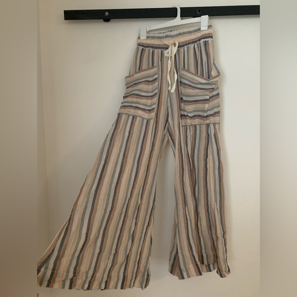 Free People Stripe Linen Pant